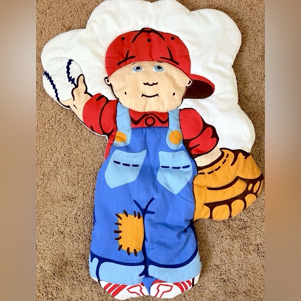 Cabbage Patch Kids Soft Stitches Large FINISHED Quilted Baseball Wall Hanging
